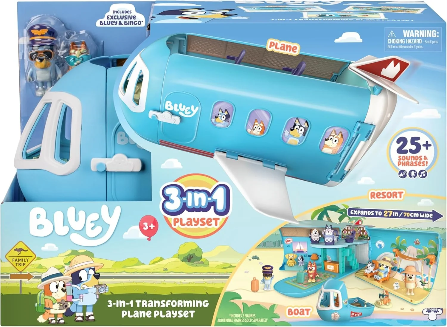 Avión transformable 3 en 1, bluey - Imagen 4