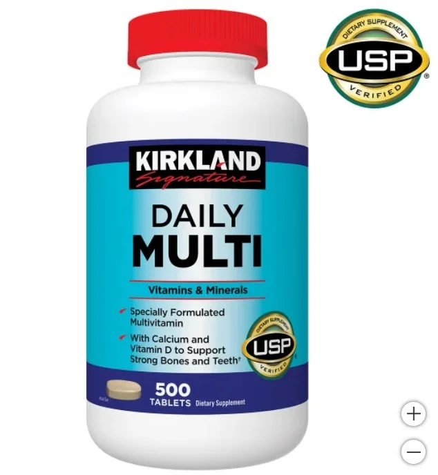 Multivitamínico con Calcio y Vitamina D Kirkland Signature, 500 tabletas
