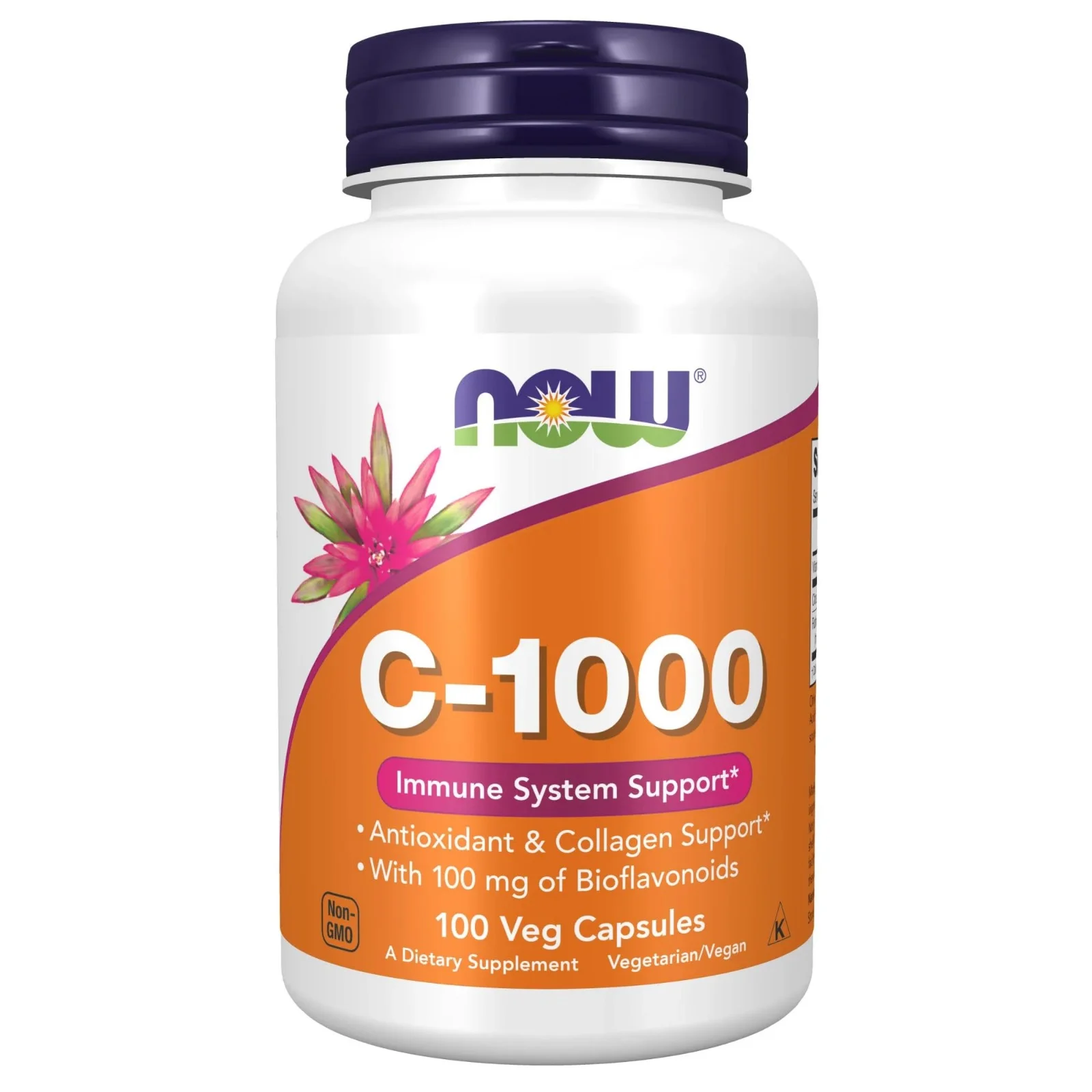 Vitamina C-1,000 con 100 Mg de Bioflavonoides, Protección Antioxidante, 100 Cápsulas