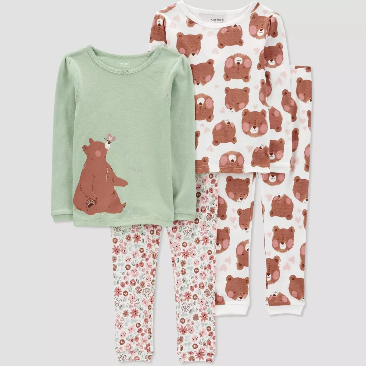 Conjunto de pijama manga larga de 4 piezas, Carter's - Imagen 6