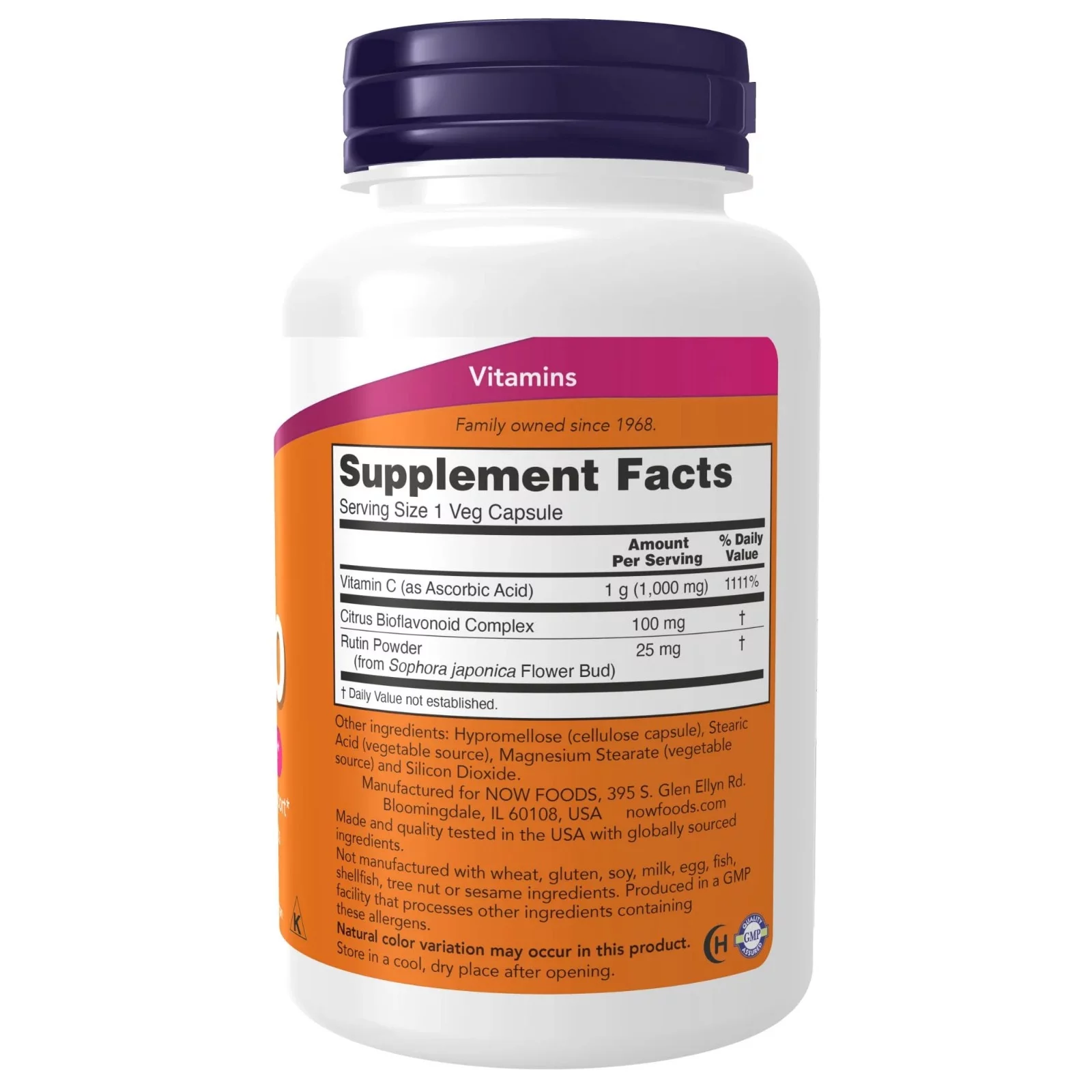 Vitamina C-1,000 con 100 Mg de Bioflavonoides, Protección Antioxidante, 100 Cápsulas - Imagen 2