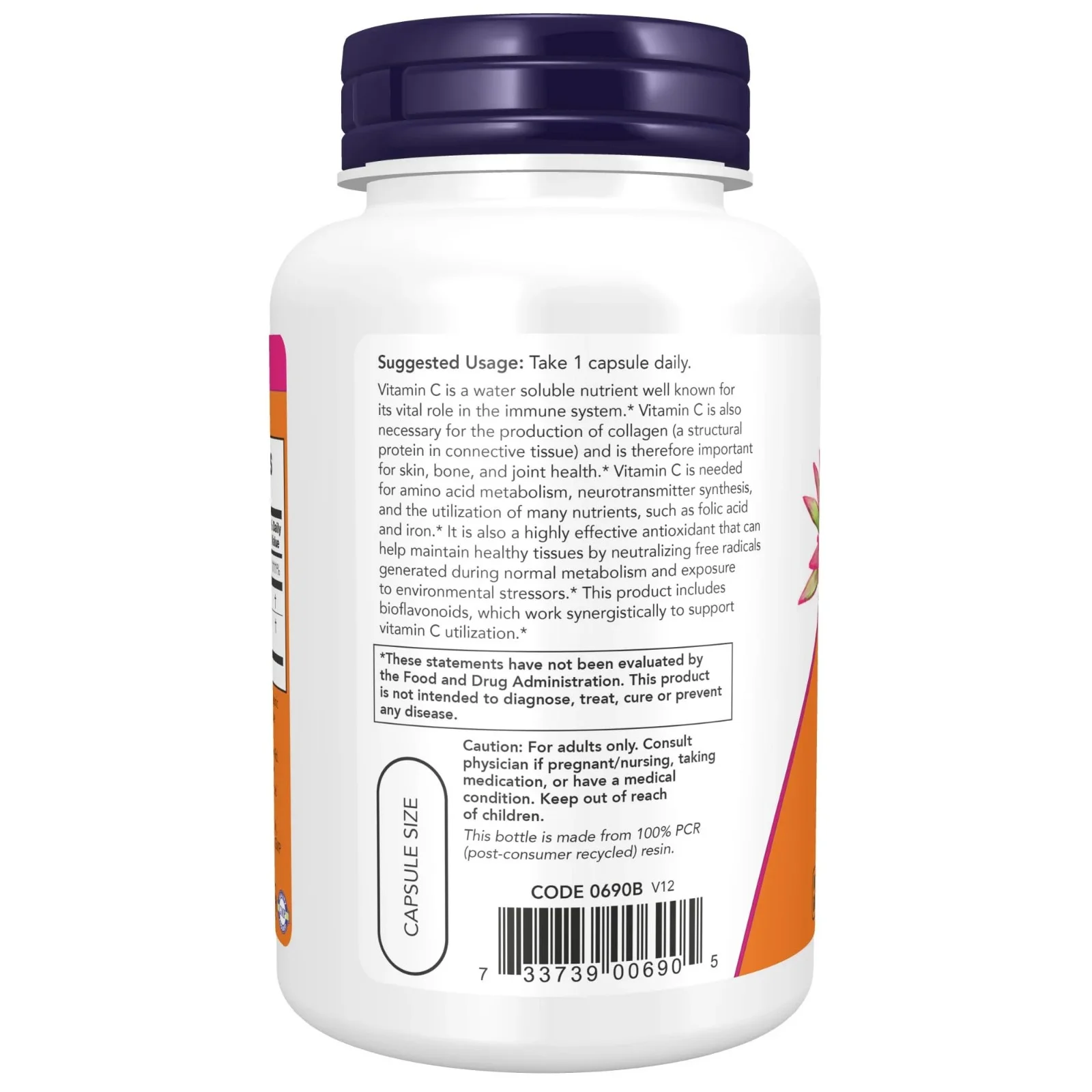 Vitamina C-1,000 con 100 Mg de Bioflavonoides, Protección Antioxidante, 100 Cápsulas - Imagen 3