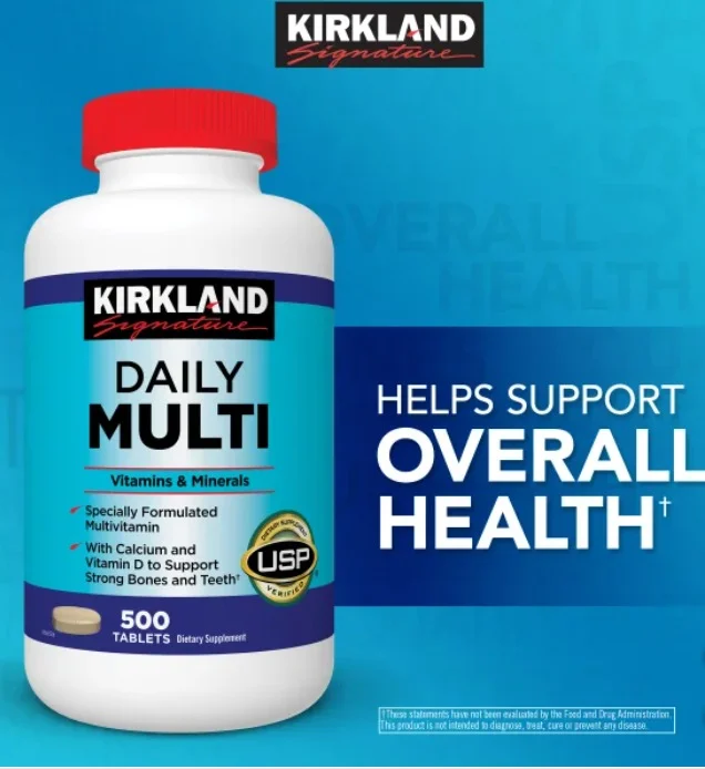 Multivitamínico con Calcio y Vitamina D Kirkland Signature, 500 tabletas - Imagen 2
