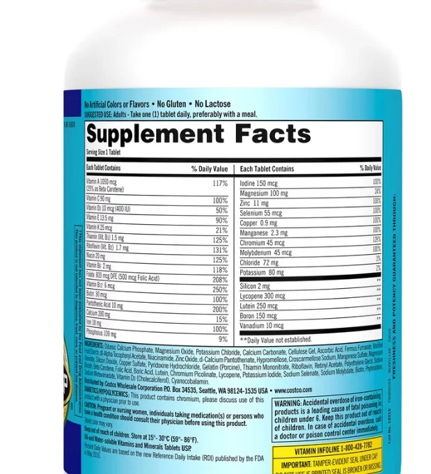 Multivitamínico con Calcio y Vitamina D Kirkland Signature, 500 tabletas - Imagen 3