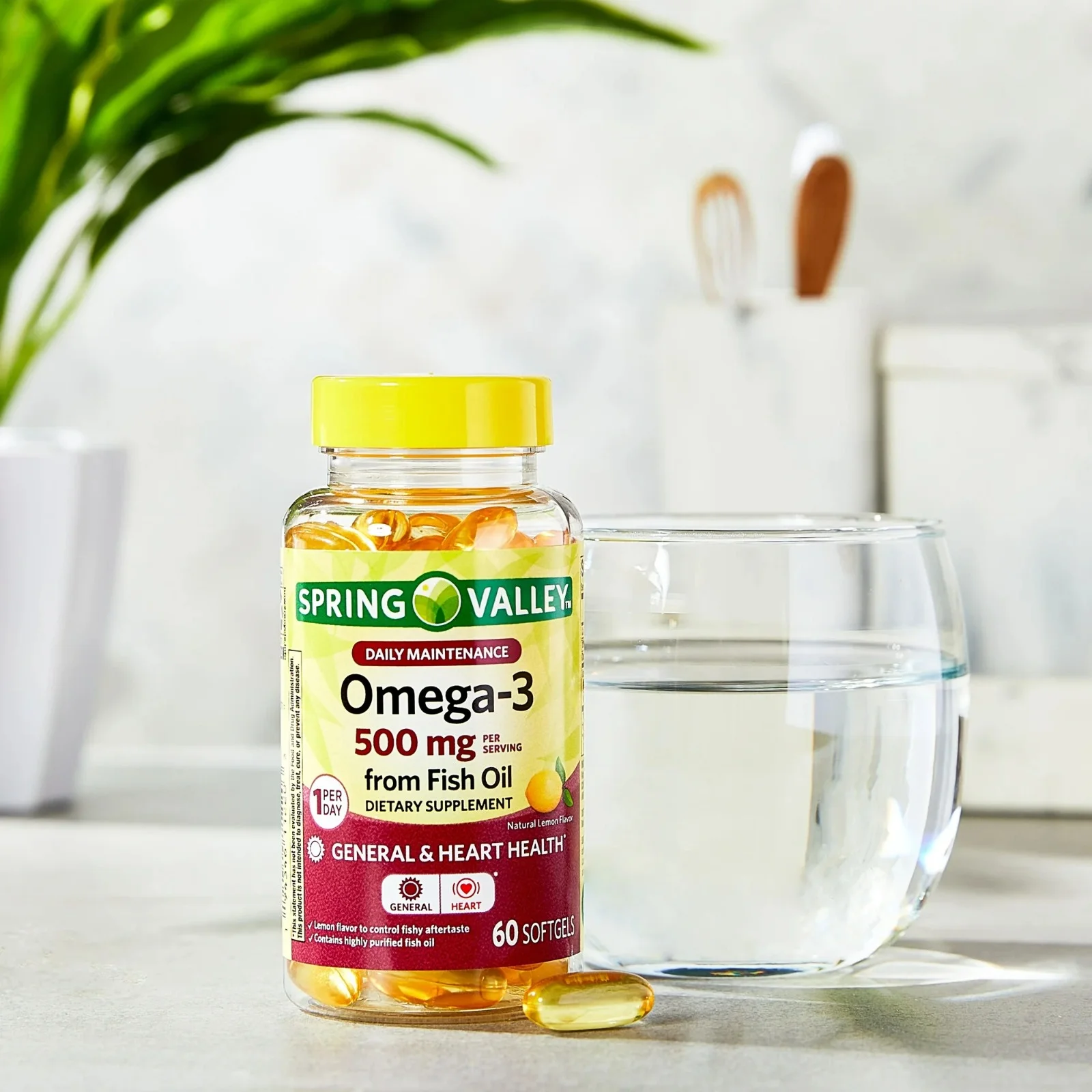 Omega 3, 500 mg, 60 Capsula, Spring Valley - Imagen 2