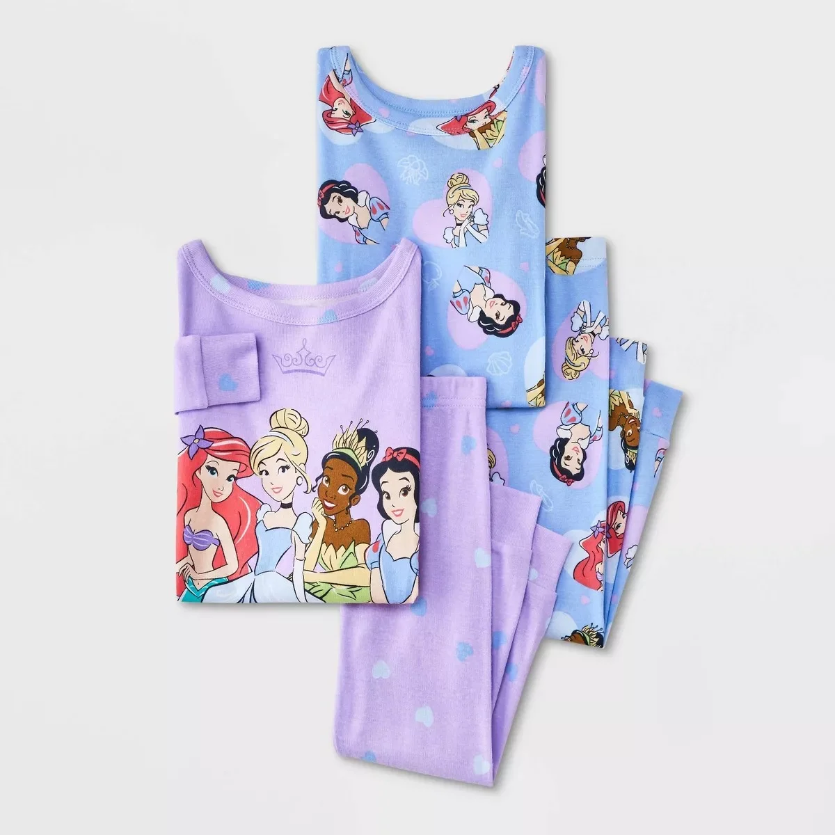 Conjunto de pijamas princesas Disney, 4 piezas